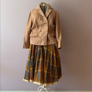 Chic Vintage Plaid Culottes